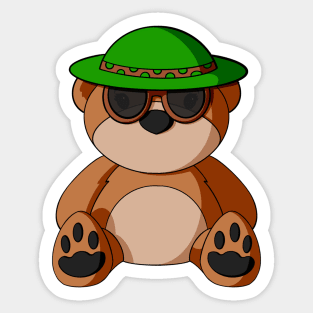 Summer Cool Teddy Bear Sticker